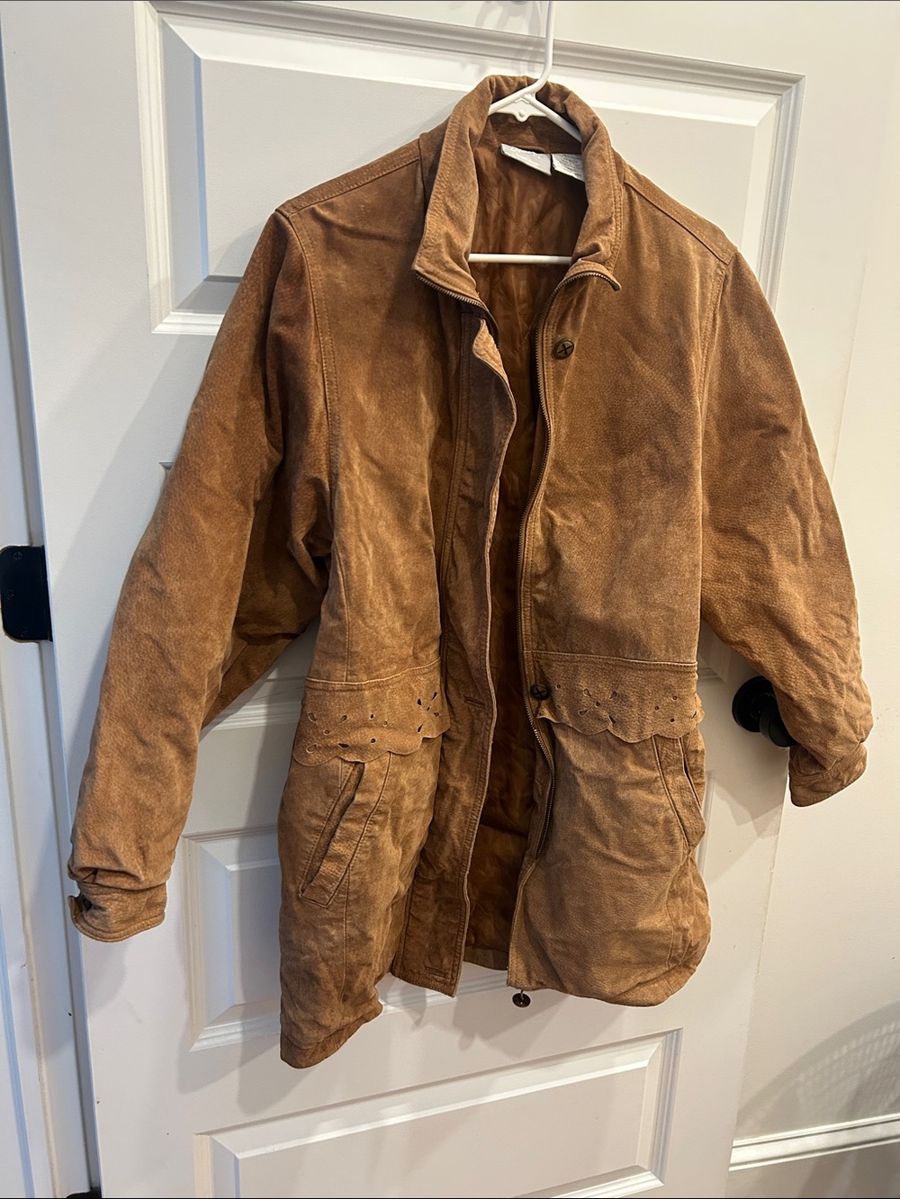 Vintage Blair Suede Tan Jacket Coat W Medium